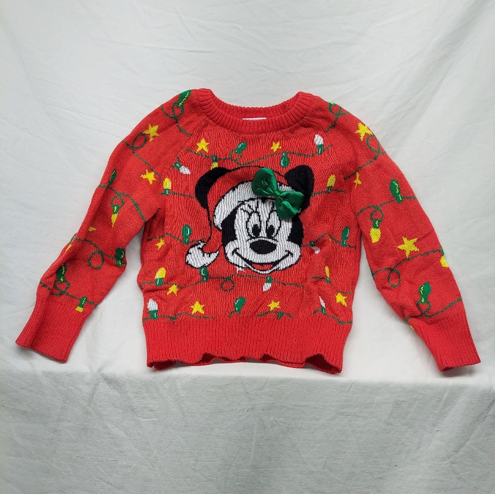 Disney Jr Infant Baby Christmas Sweater Minnie Mouse (18 months)